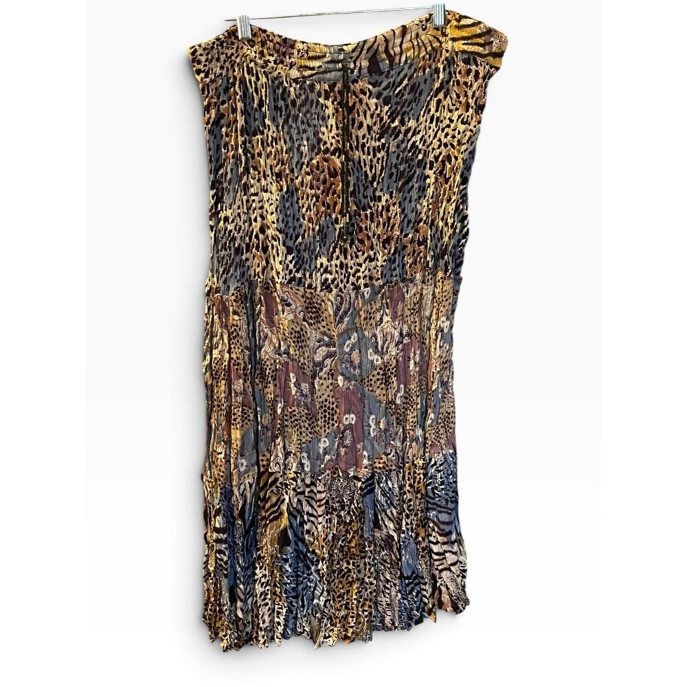 NWT Chaudry KC Y2K Bohemian Mixed Animal Print Skirt 1X